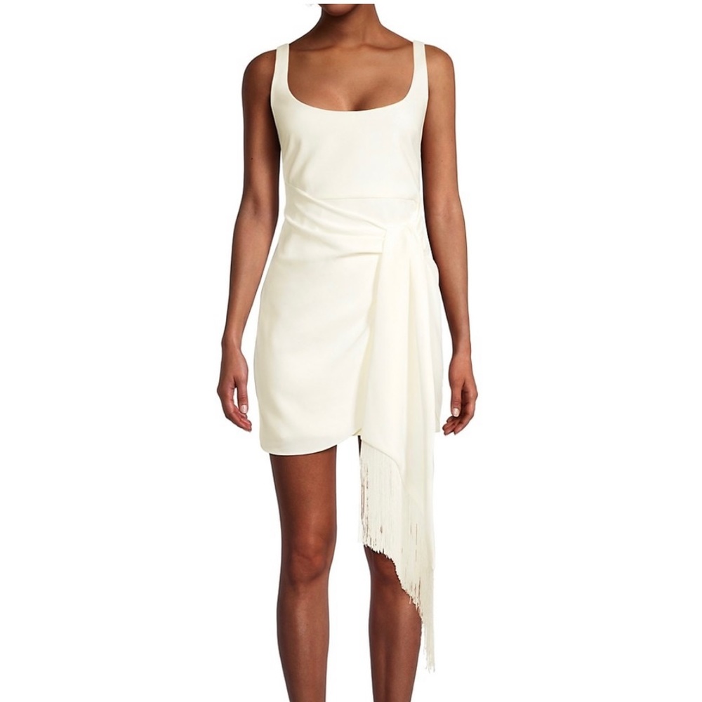 Likely Freya Draped Fringe Mini Dress (size 4)